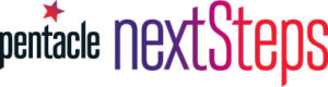 Pentacle's logo alongside the words "nextSteps" which are a colored gradient from purple to red.