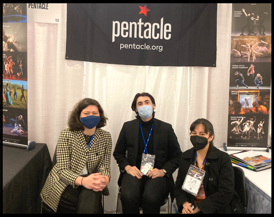 Pentacle Booking staff at APAP Booth