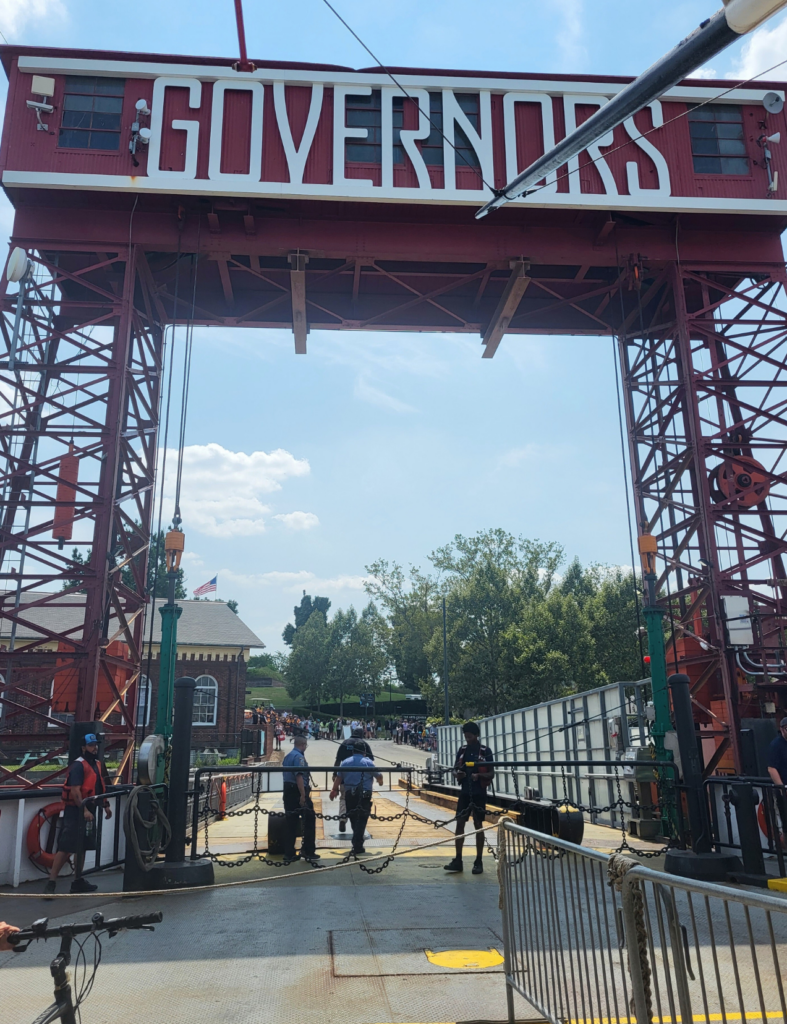 Governors Island large entry sign